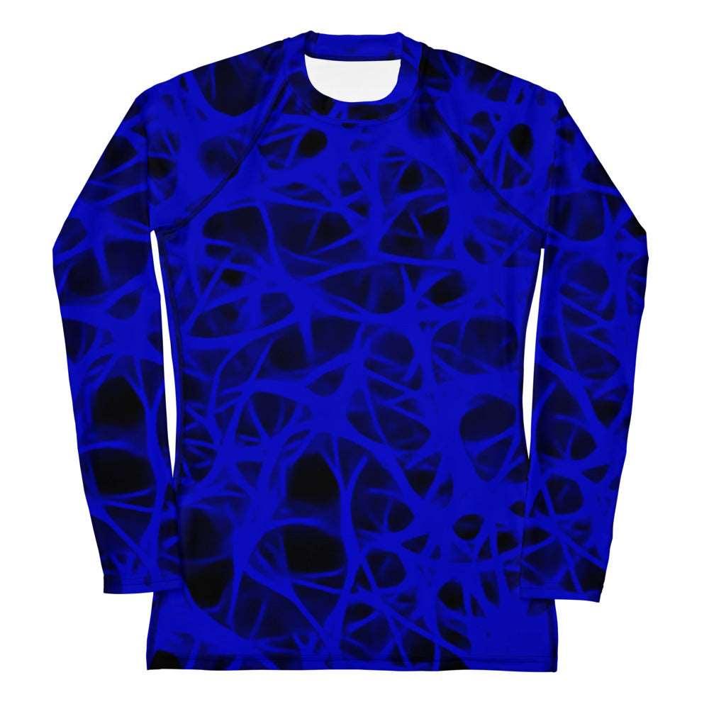 Blue Charged Women's Rash Guard - Lizard Vigilante