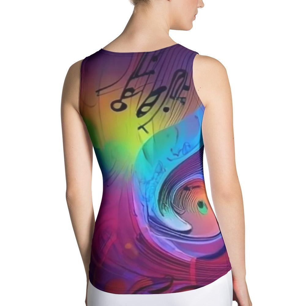 Musical Rainbows Sublimation Cut & Sew Tank Top - Lizard Vigilante