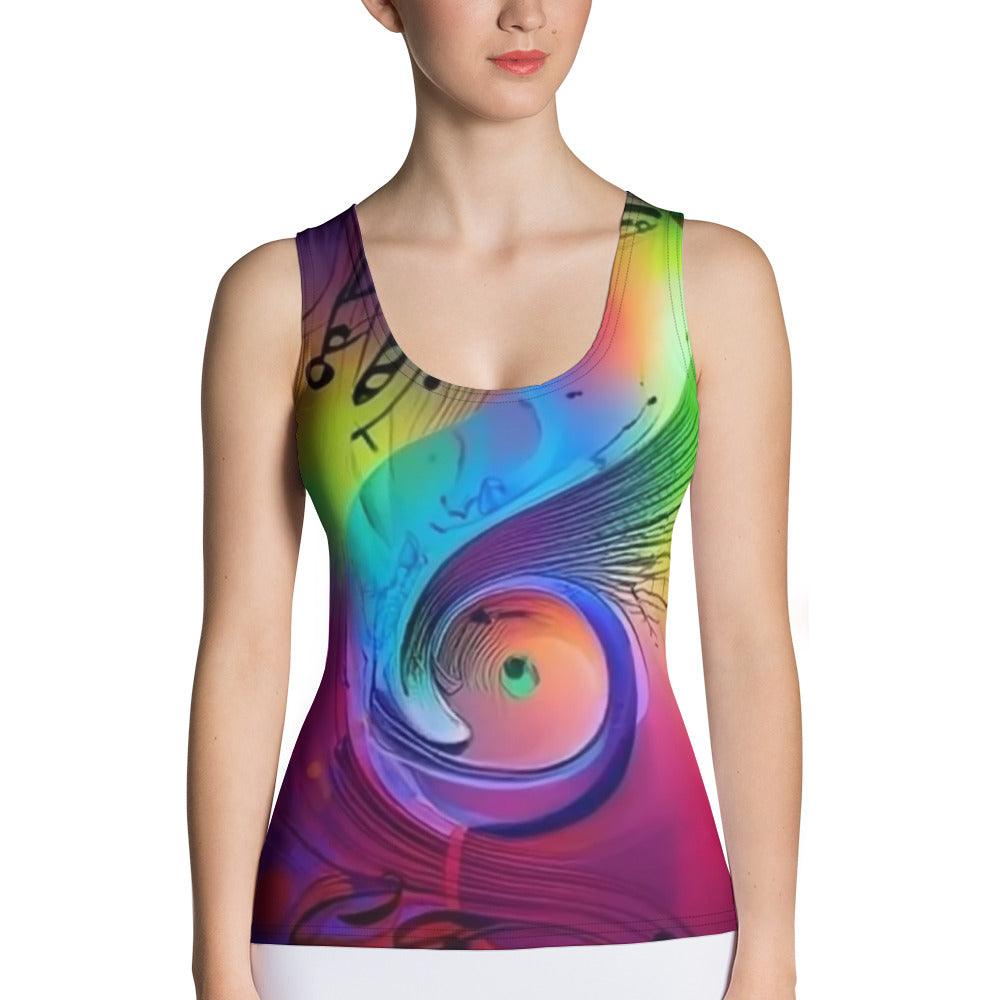 Musical Rainbows Sublimation Cut & Sew Tank Top - Lizard Vigilante