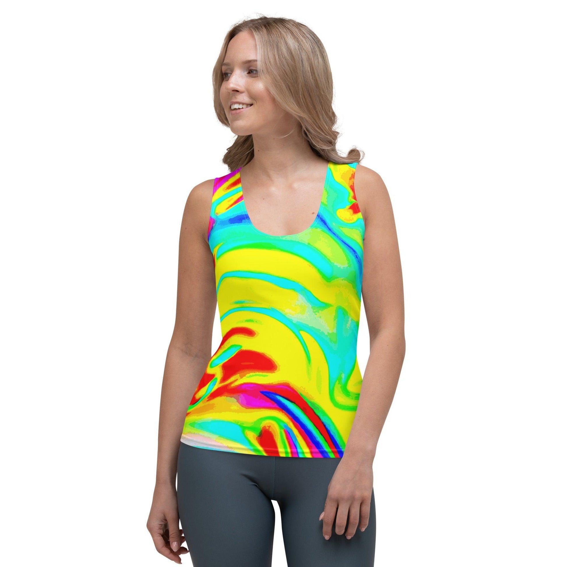 Bright Artists' Palette Sublimation Cut & Sew Tank Top - Lizard Vigilante