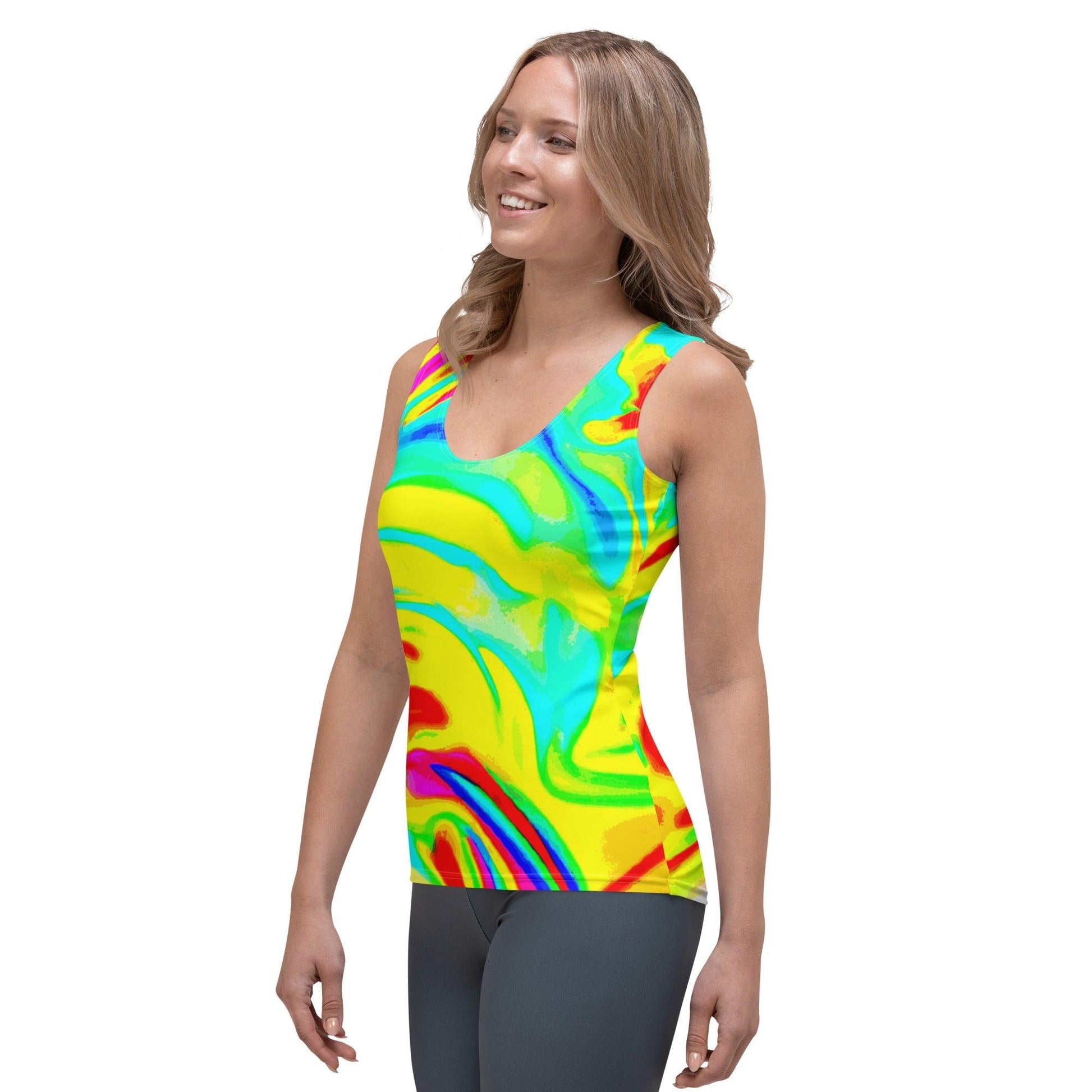 Bright Artists' Palette Sublimation Cut & Sew Tank Top - Lizard Vigilante