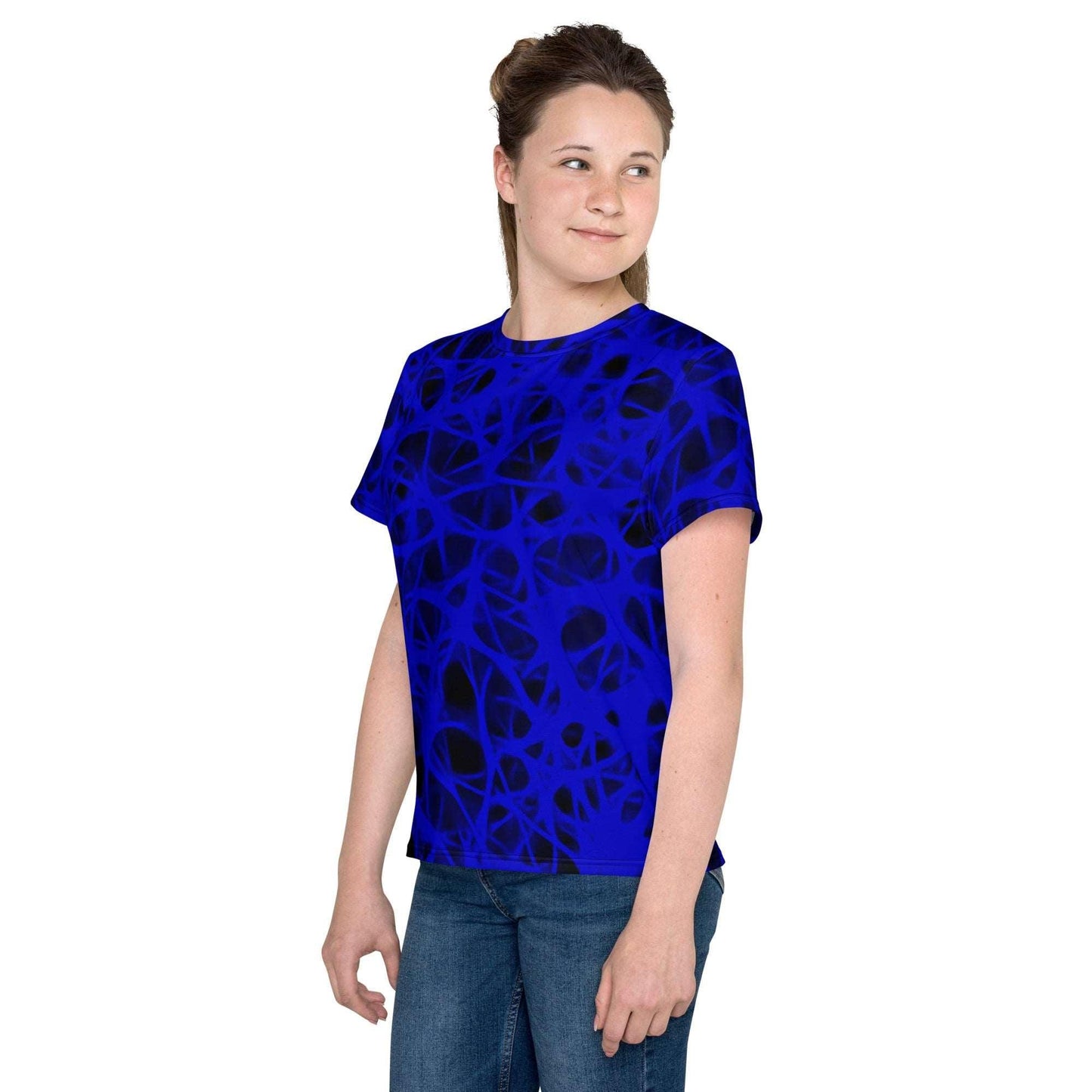 Blue Charged Youth crew neck t-shirt - Lizard Vigilante