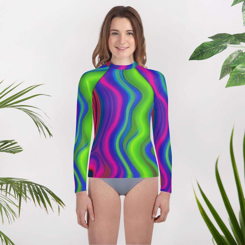 MultiColour Squig Youth Rash Guard - Lizard Vigilante