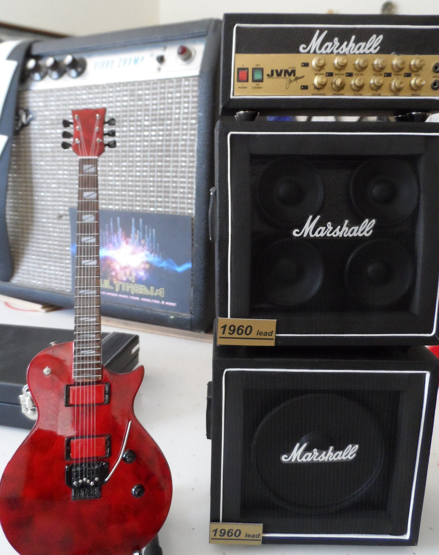 MARSHALL MINIATURE FULL STACK Guitar Amplifier - 1:4 Scale Replica ~Axe Heaven~