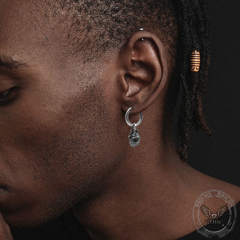 Anatomical Heart Organ Stainless Steel Earrings