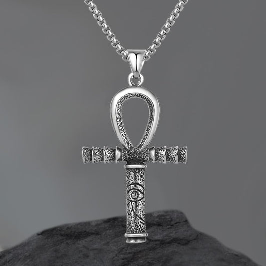 Ankh Eye of Horus Stainless Steel Pendant