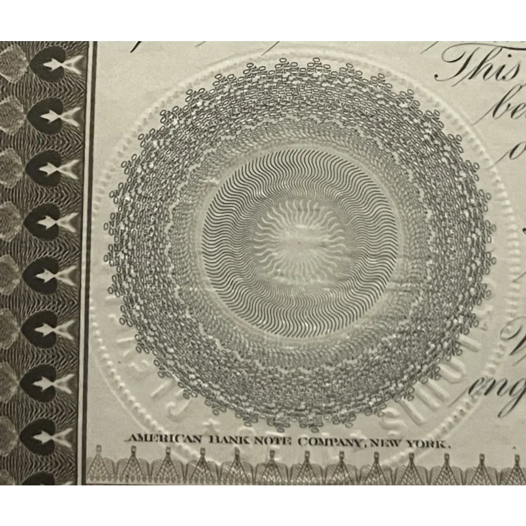 Rare 1893 Railroad Bond Certificate from Cleveland Railway History