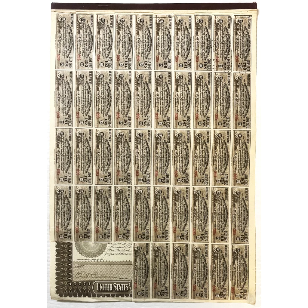 Rare 1893 Railroad Bond Certificate from Cleveland Railway History