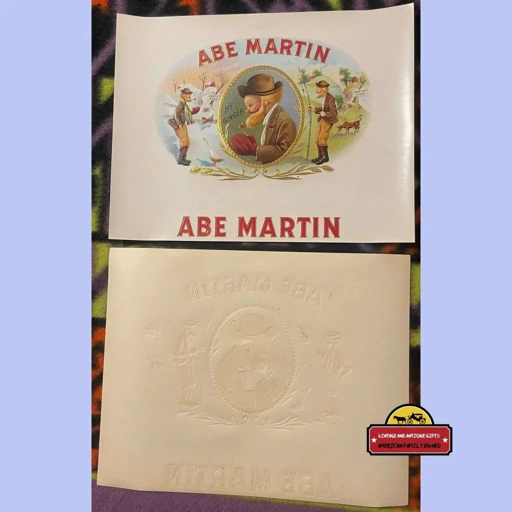 Rare Abe Martin Embossed Cigar Label Brings History to Life