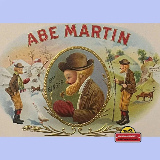 Rare Abe Martin Embossed Cigar Label Brings History to Life
