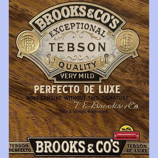 Rare Tebson Embossed Cigar Label from Brooks & Co's Golden Age