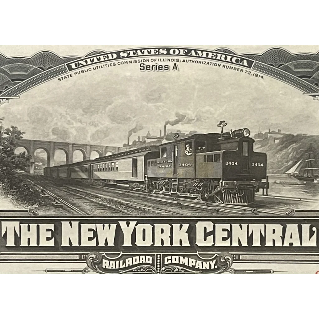 Rare 1913 New York Central Gold Bond Certificate Unearthed