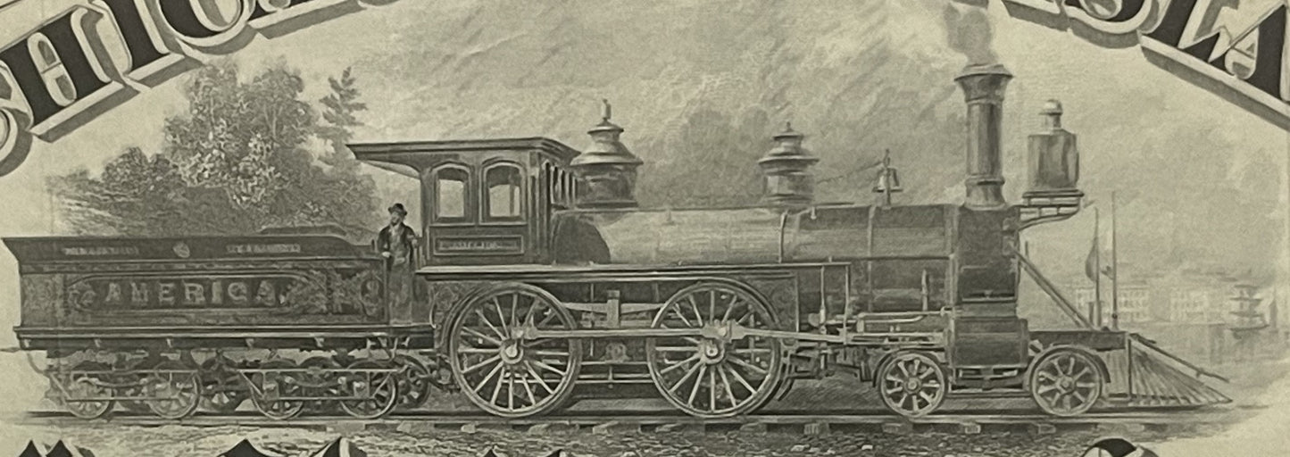 Rare 1915 Chicago Rock Island Pacific Railroad Stock Certificate