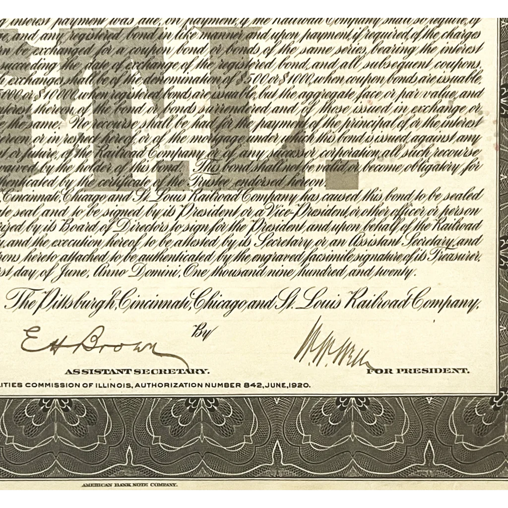Rare 1920 Railroad Gold Bond Certificate Uncovers Railway History