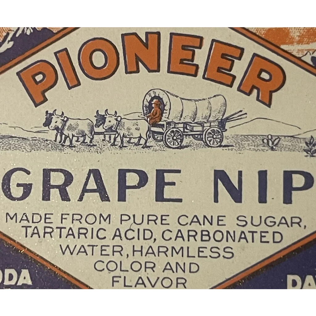 Rare 1920s Pioneer Grape Nip Label from Davenport WA