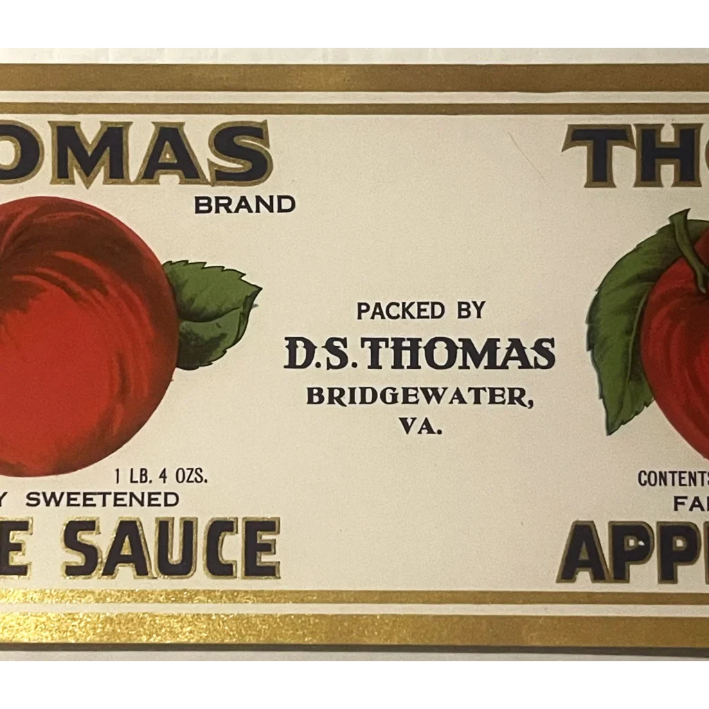 Rare 1930s Thomas Apple Sauce Label Brings History to Life
