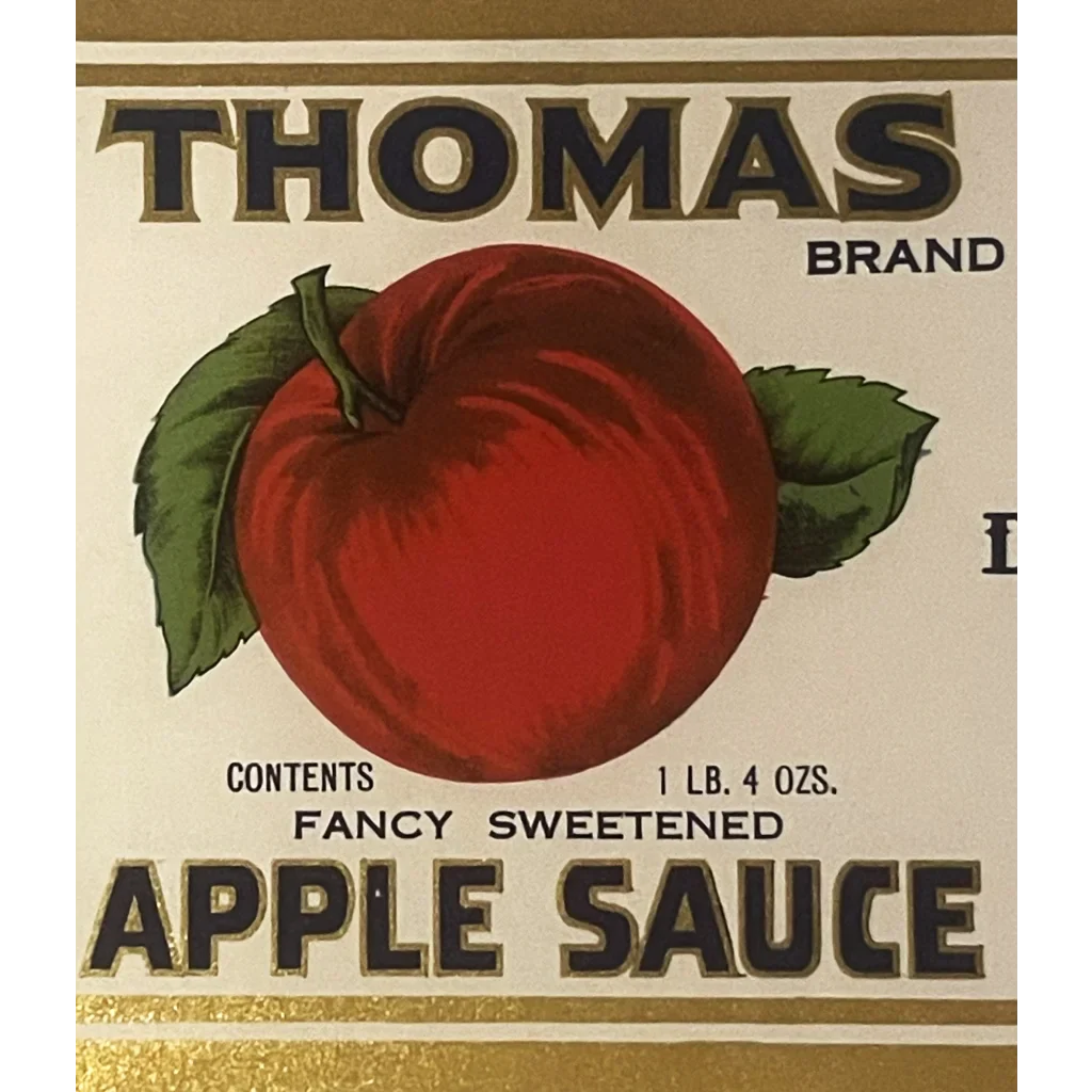 Rare 1930s Thomas Apple Sauce Label Brings History to Life