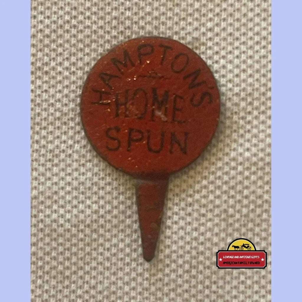 Rare Antique Hampton Home Spun Tin Tobacco Tag Unearthed