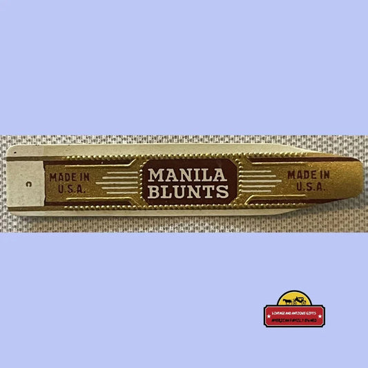 Rare Antique Vintage Manila Blunts Cigar Band from Early 1900s