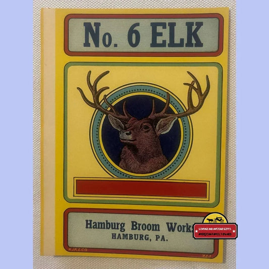 Rare Elk Broom Label Brings 1920s Americana to Life