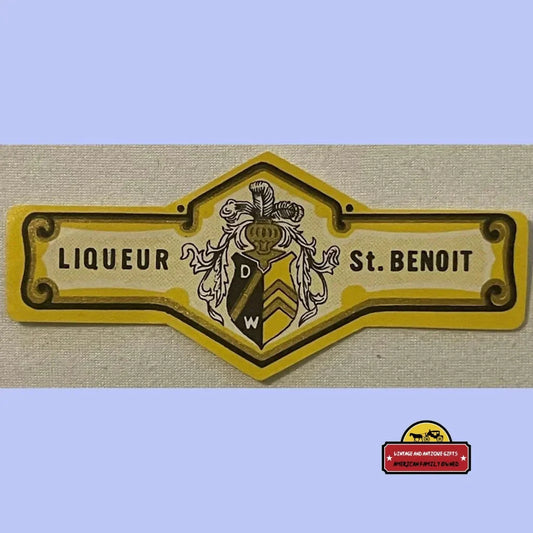 St Benoit Liqueur Neck Label from 1920s France