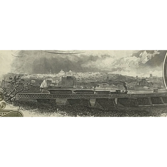 Rare Antique Vintage Boston Albany Railroad Stock Certificate