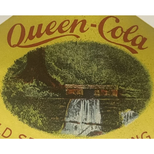 Rare Antique Vintage Queen Cola Label from 1930s Punxsutawney