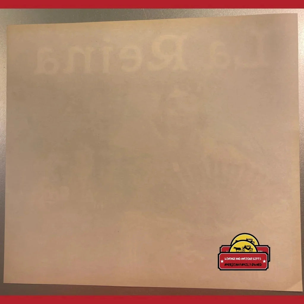 Rare 1930s La Reina Antique Vintage Crate Label from California