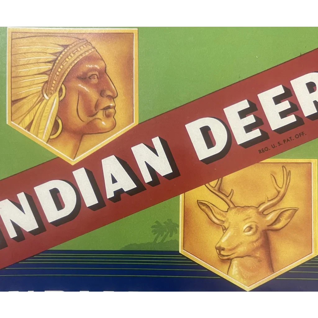 Rare Indian Deer Crate Label Captures 1940s Citrus Glory