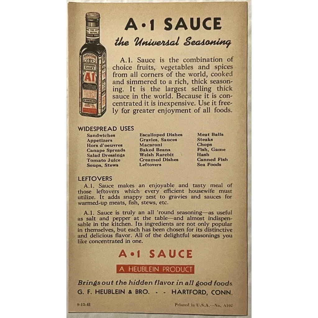 Rare 1940s Antique Vintage Sauce Recipe Pamphlets Unveiled