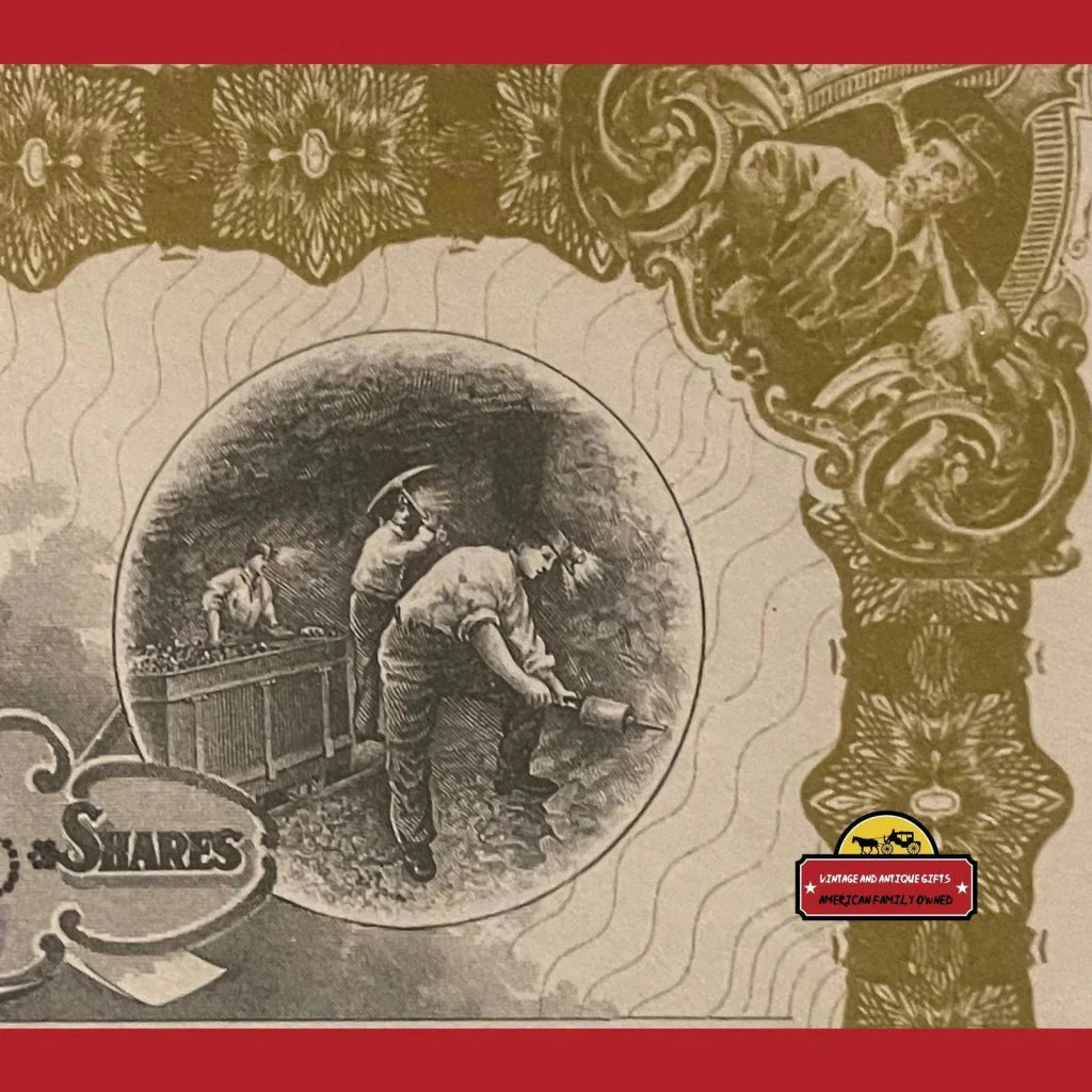 Rare Antique Crystal Lead Mines Stock Certificate from 1946 Idaho