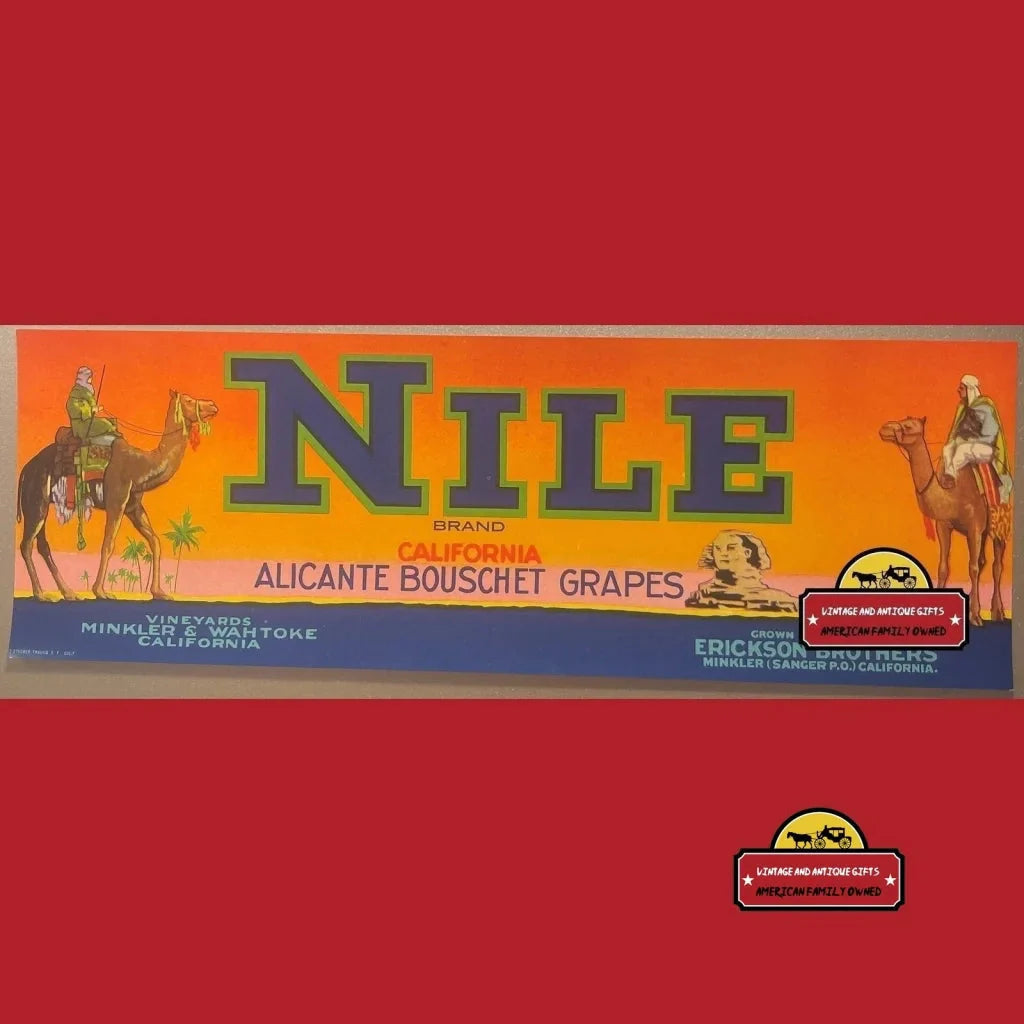 Rare 1950s Nile Crate Label Brings Egyptian Flair to Your Home