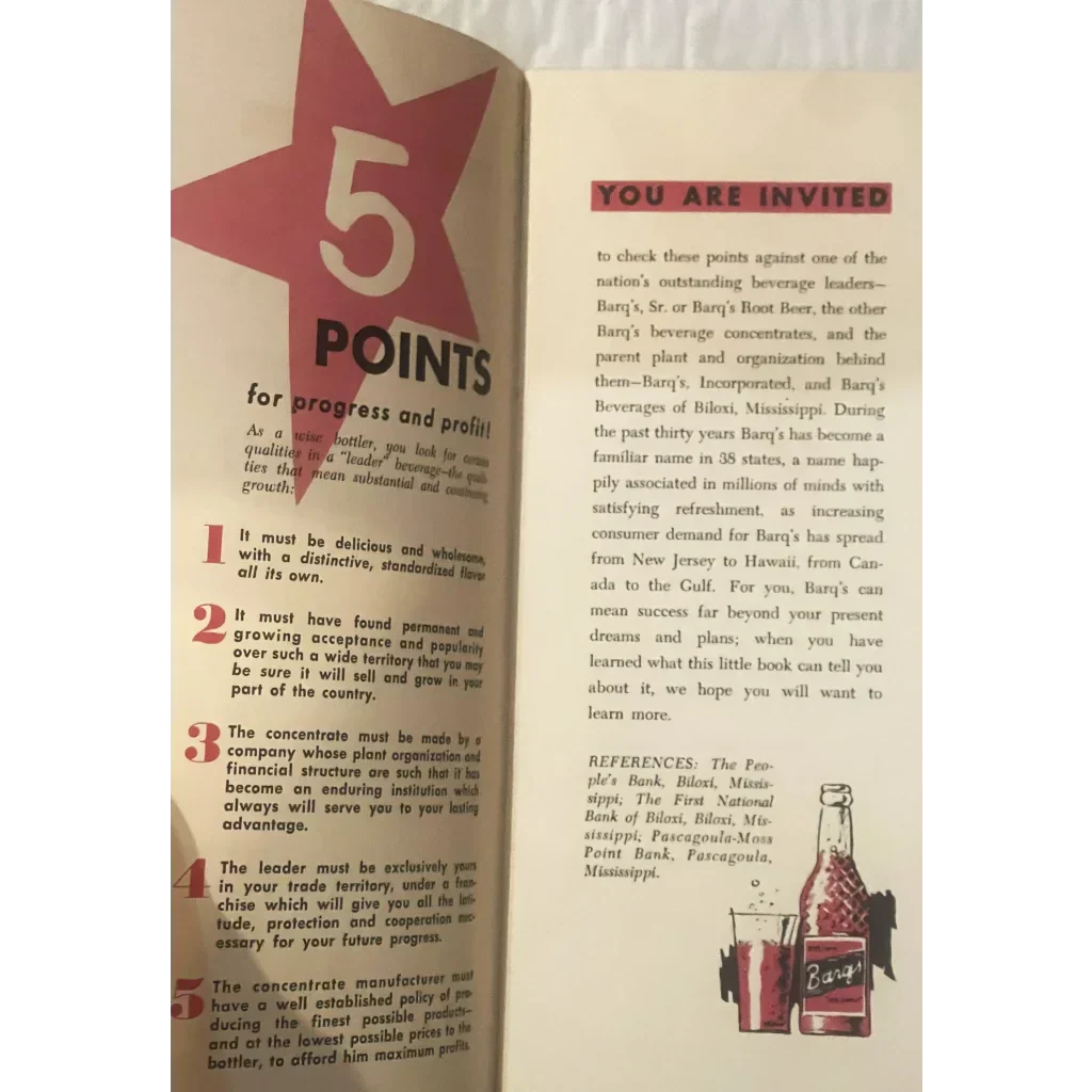 Rare 1956 Barqs Root Beer Advertising Pamphlet Uncovered