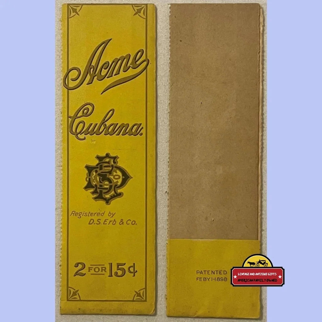 Rare Antique Vintage Acme Cigar Bag from Early 1900s Pennsylvania