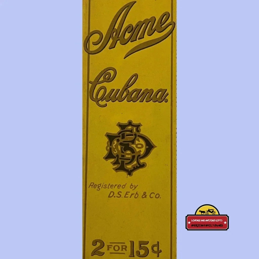 Rare Antique Vintage Acme Cigar Bag from Early 1900s Pennsylvania