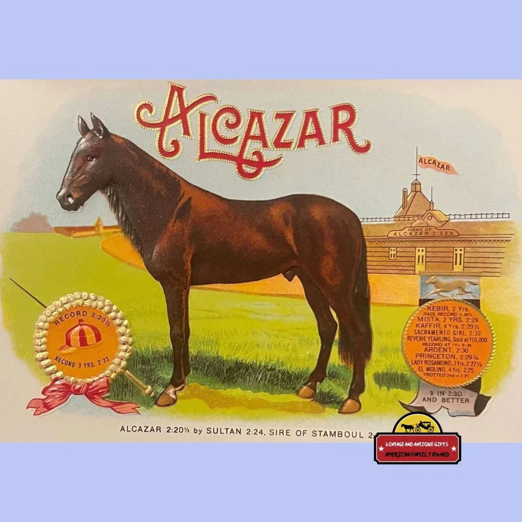 Rare Embossed Cigar Label Unites Horse Racing and Tobacco Art