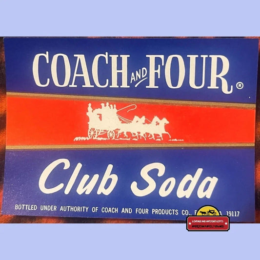 Rare Philadelphia Vintage Club Soda Label Brings Vintage Charm
