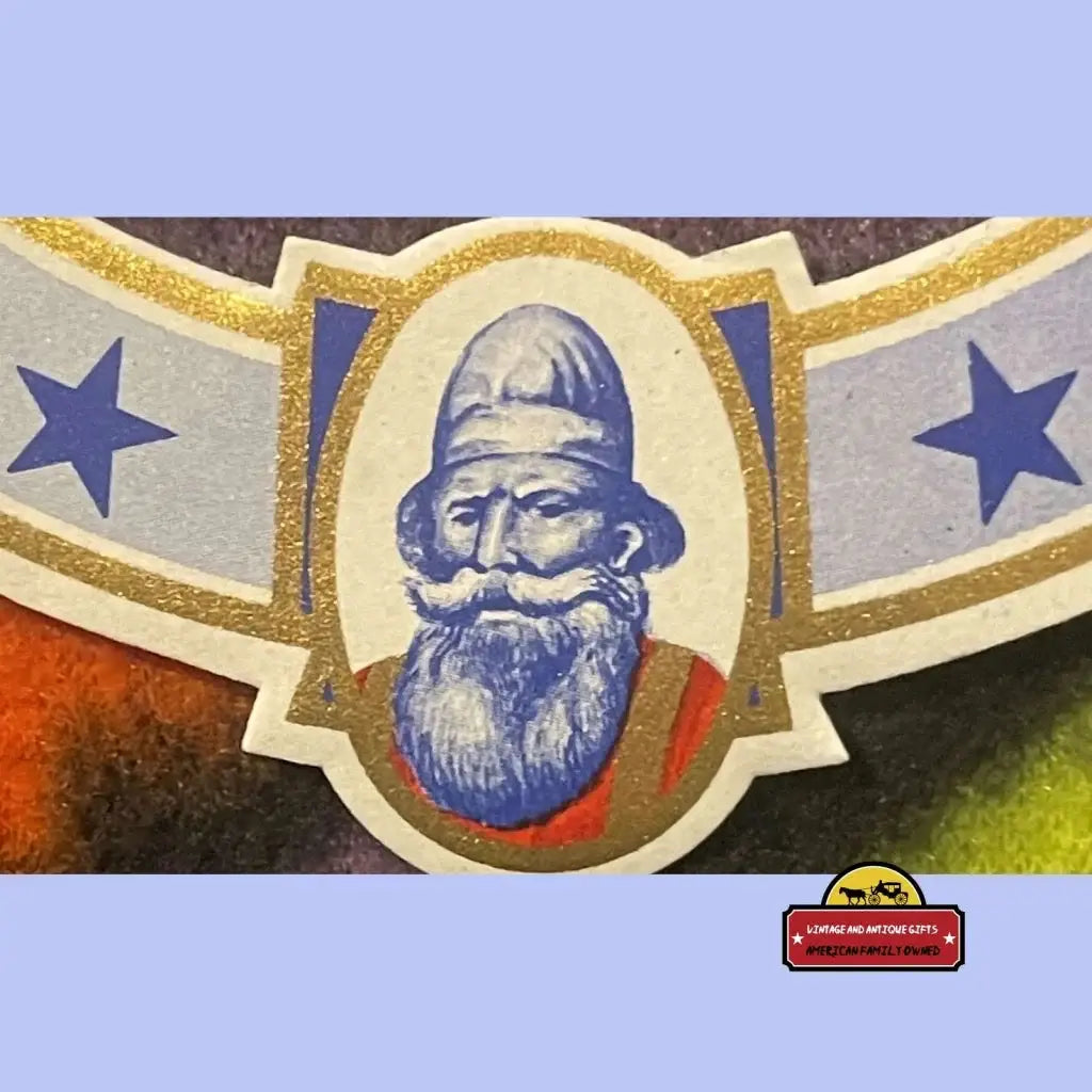 Rare Antique Vintage Firefighter Alcohol Neck Label from 1920s