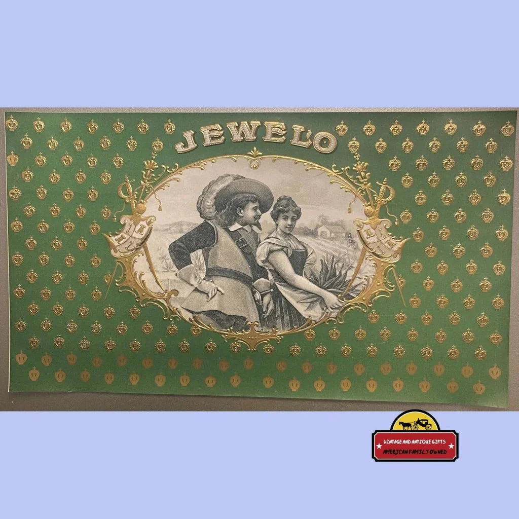 Antique Vintage Jewelo Embossed Cigar Label Captures Golden Era