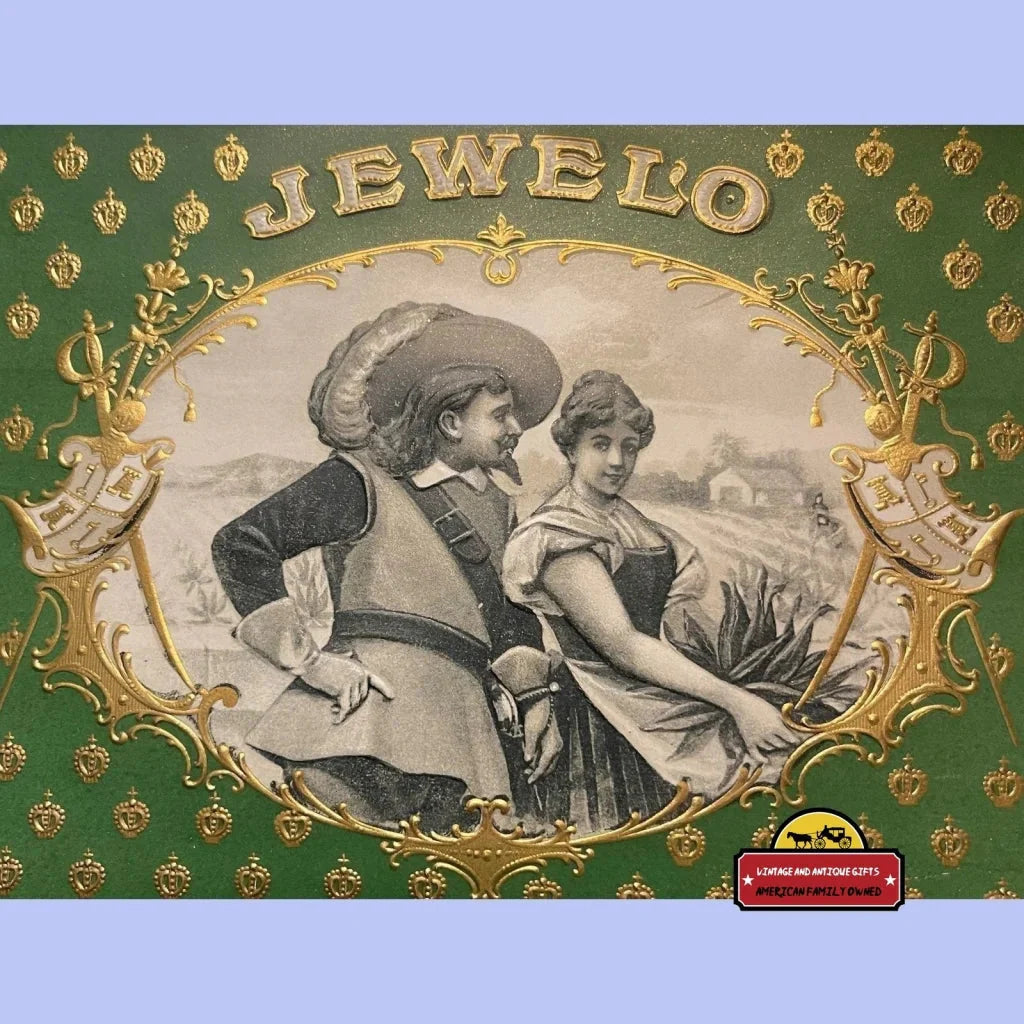 Antique Vintage Jewelo Embossed Cigar Label Captures Golden Era