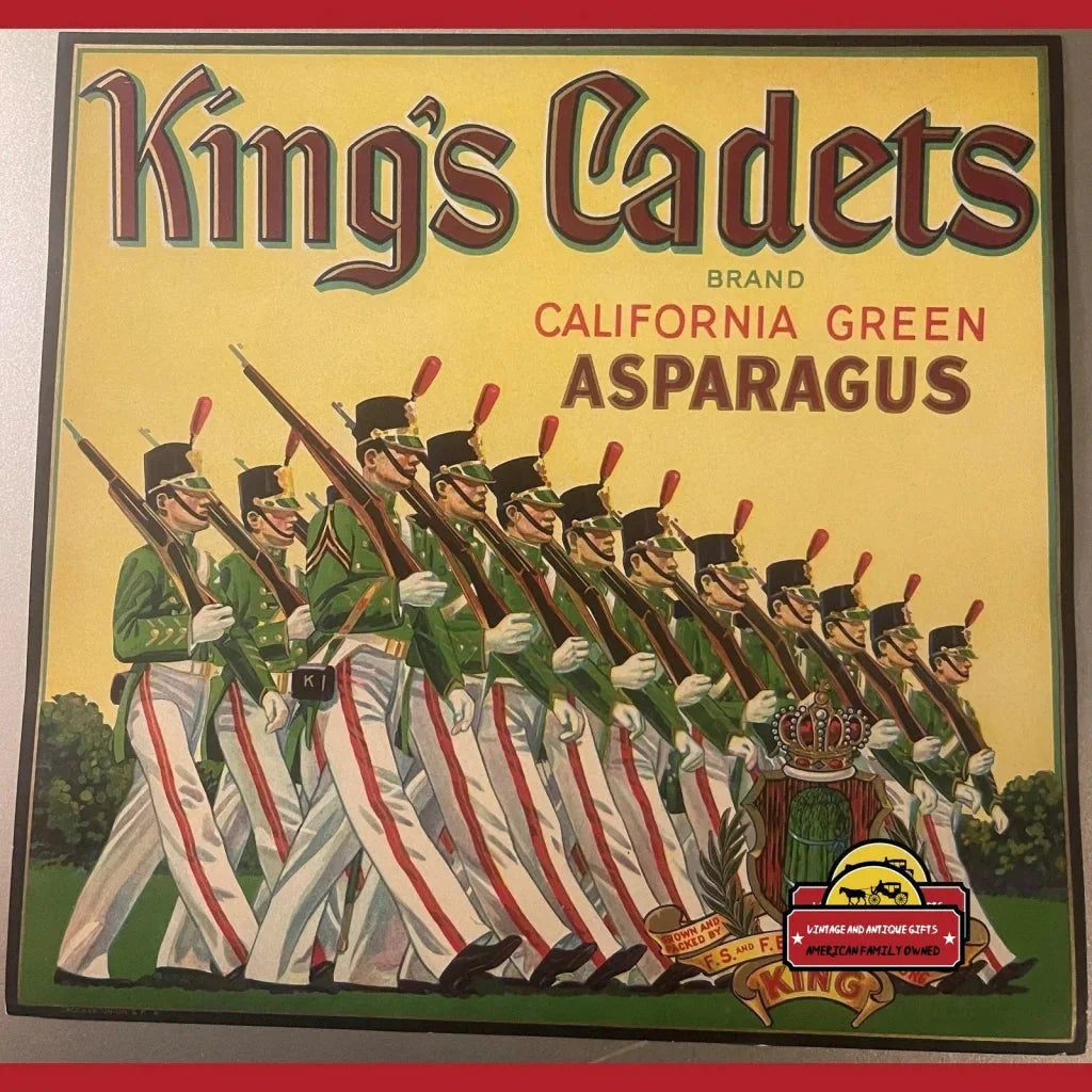 Rare 1930s King's Cadets Antique Vintage Crate Label Unearthed