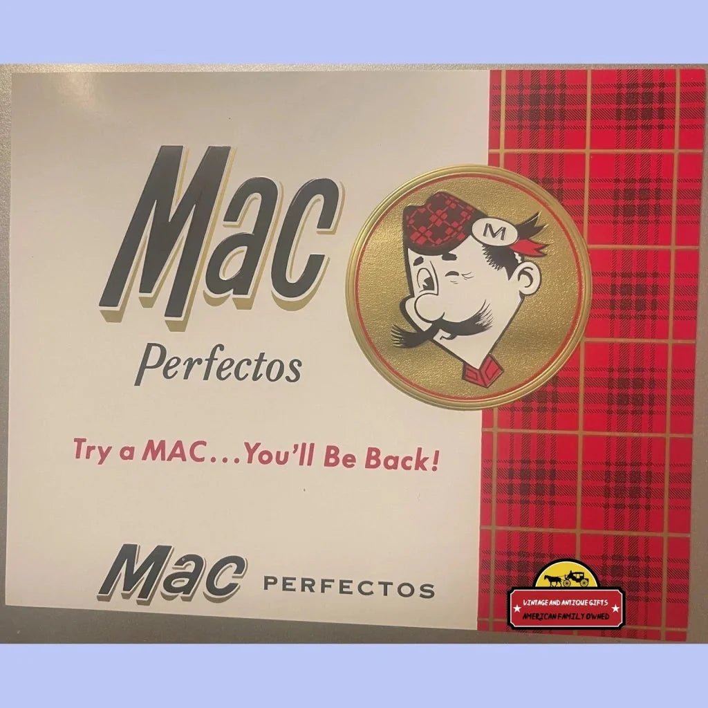 Rare Embossed Cigar Label from 1900s Mac Perfectos Boutique