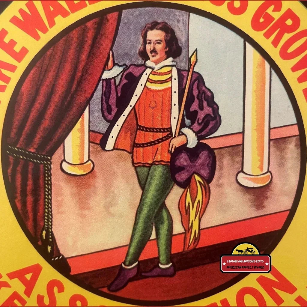 Rare Antique Vintage Prince of Wales Crate Label from the 1950s