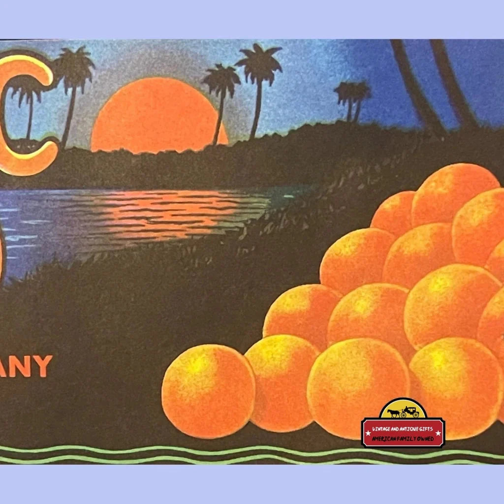 Vibrant Antique Vintage Tropic Gold Crate Label Brings History Alive
