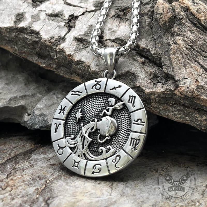 Aquarius Stainless Steel Pendant