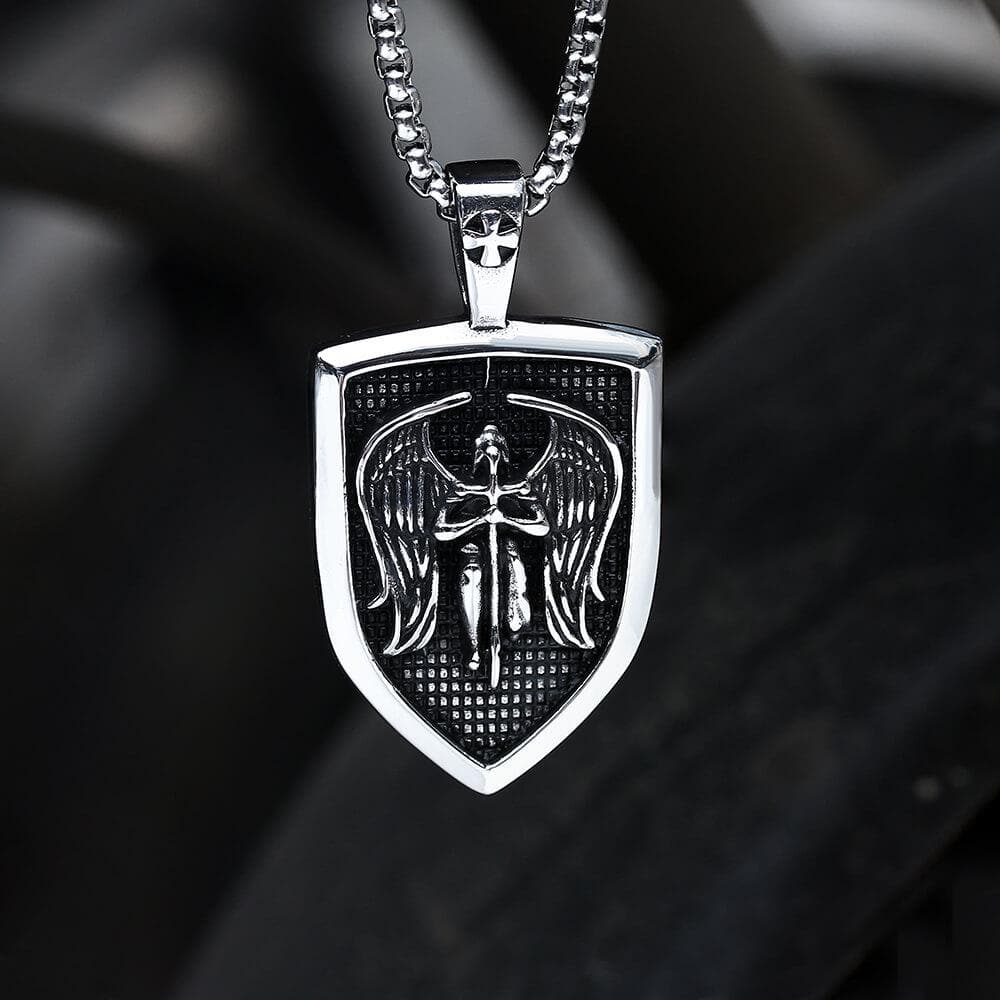 Archangel Saint Michael Sword Stainless Steel Pendant