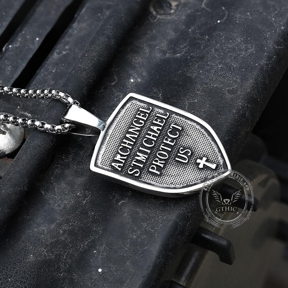 Archangel Saint Michael Sword Stainless Steel Pendant