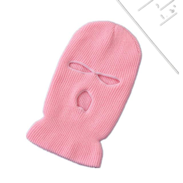 Army Tactical Mask 3 Hole Full Face Mask Ski Mask Winter Cap Balaclava Motorbike Motorcycle Helmet Full Helmet Neck Gaiter, Winter Balaclava Warm Knit Beanie for Outdoor Sports Outdoor Full Face Cover Thermal Ski Mask