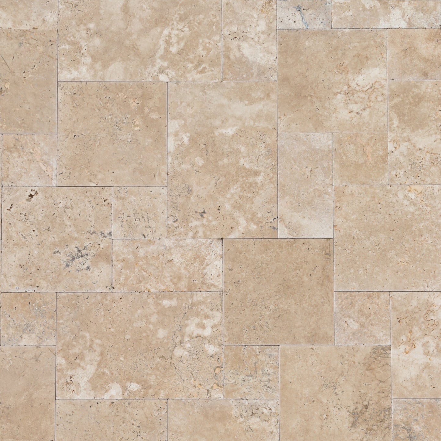 Aspendos Beige Travertine Pattern Tumbled Pavers - Full Truckload