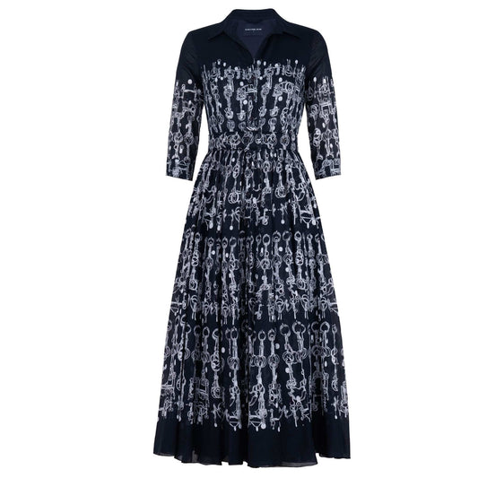 Aster Dress Horse Chain Deep Indigo Dress